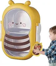 Kids Snack Containers for School,Snack Box Stainless Steel, Lunch Container Bee Shaped | Meal Prep, Cartoon Lunch Box with Safety Lock, Leak Proof for School Students, Outdoor Travel
