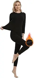 [Necomi] Women's Thermal Underwear Sets, Long Johns Thermal Underwear for Women Lined Base Layer Pajama, for Daily Wear and Outdoor Sports Like Running, Working, Skiing, Hiking, Walking