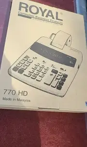 Royal 770 HD Desktop 12 Digit Electronic Calculating Machine Memory Print