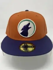 Glendale Desert Dogs - New Era Hat Club Fitted Hat - Size 7 1/2 - Orange Purple