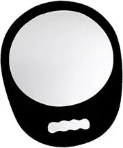 Eigell Handheld Mirror Round Barber Hand Mirror for Vanity Grooming Haircut Stylist