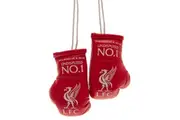 Liverpool FC Boxing Gloves Car Mirror Decoration (Red/White) (One Size)