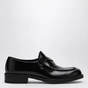 [Prada] Black leather loafer with logo 8 UK Black