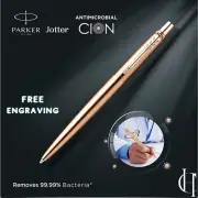 Personalized Engraved Parker Jotter Anti-Microbial Stainless Steel - CION Coated