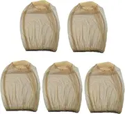 5 Pieces Head Net Cover Comfortable Breathable Fishing Cap for Climbing Fishing Hiking, Yellow
