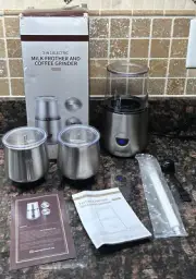 2 in 1 Coffee Grinder and Milk Frother, Coffee Grinder Electric, #SP-7433