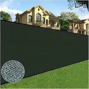 Orion Privacy Fence Screen Netting Mesh Fabric Windscreen with Reinforced Eyelets for Garden Fence Or Any Outdoor Metal or Wooden Fencing (6' x 100', Black)