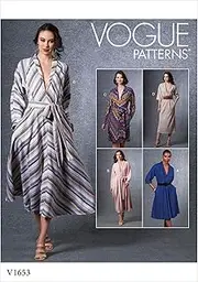 Vogue V1653 Misses' Sewing Pattern Dress, Size 14-16-18-20-22