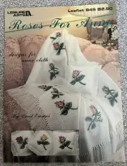 Leisure Arts #845 Roses For Anne Cross Stitch Pattern Leaflet Vtg 1989