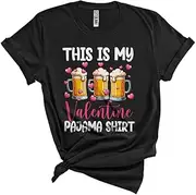 [Generic] This is My Valentine Pajama Shirt, Beer Valetine Couple, Funny Wine Drink Nerd Group Unisex T-Shirt