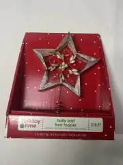 Holly Leaf Christmas Tree Topper Star