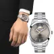 【TISSOT 天梭】官方授權 GENTLEMAN 80小時矽游絲開芯機械手錶-槍灰 送行動電源(T1274071108100)