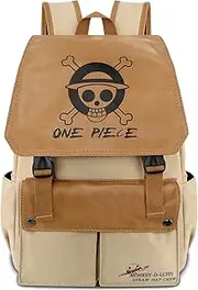Roffatide Canvas Schoolbag Laptop Backpack Printed Flap Rucksack Daypack, Khaki, One_Size, Classic