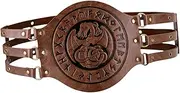 [Wzmzjy] Medieval Wide Belt with European Nordic Embossing for Costume Accessories, Cosplay Props