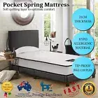 Giselle Bedding Pocket Spring Mattress Hypoallergenic 21cm Thick Single Size Bed