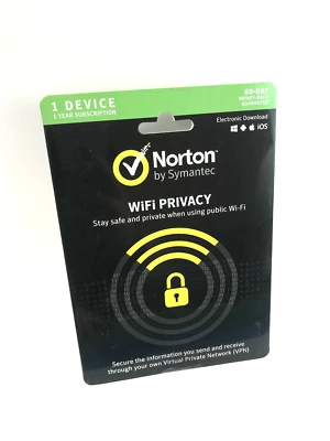 Norton WiFi Privacy by Symantec 1 Device 1 Year Subscription #1789