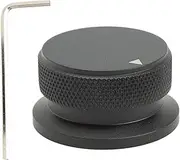 Black Aluminum Guitar Knob Set with Hat Design, Lightweight Drop Proof, Burr Unfettered for Smooth Play, Compatible with Guitars Basses Preamps, Includes Wrench