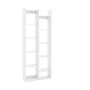 Costway 12-Tier Bookcase Wood Display Shelf White