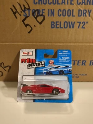 Maisto Fresh Metal Lamborghini Countach LP500S Red 1/64 Diecast - FREE SHIPPING