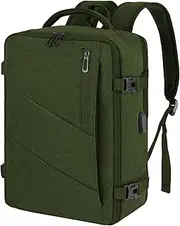 [VOESLD] Ryanair Cabin Bags, 40 x 20 x 25 cm, Underseat, Carry-on Bag, Carry-on Bag for Airplanes, Travel Backpack, Green Backpack, Laptop Backpack for Men and Women, with USB Port, Green, 40x20x25,
