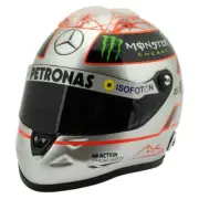 Michael Schumacher Platin-Helm Spa 300th Gp 2012 1:2
