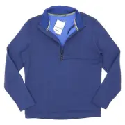Smartwool Men's Blue Merino Wool Sport Half-Zip Fleece Pullover L41020 Size XL