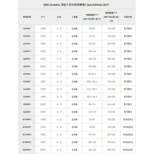 Q120V1(4:3)Elite Screens 120吋快速摺疊布幕＊偏遠地區需補運費＊