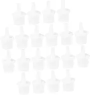 minkissy 20pcs Lash Extension Tools Eyelashes with Glue Universal Tool Eyelash Glue Nozzle Lash Tools Eyelash Glue Replacement Fake Eyelashes Substitute Replacement Head Bottle Mouth Head