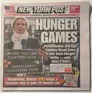 NEW YORK POST - 11/29/23 - FRONT: HUNGER GAMES - BACK: JUST SAY NO