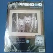 Dimensions Cross Stitch Kit White Magic #35035 Winter Wolves