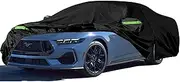 Waterproof Car Cover for 1994-2023 Ford Mustang GT/Shelby/Cobra/Bullitt/ECOBOOST, Upgrade 210D Oxford All Weather Mustang Car Cover, w/Driver's Zipper Door for Rain Snow Dust Hail Protection.