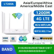 1200Mbps 4G/5G WiFi Router Dual Band Modem Modem Mobile Hotspot Unlock SIM Card