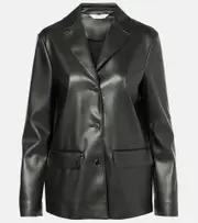 [Max Mara] Max Mara Odilia faux leather blazer UK 14 black