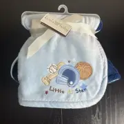 NWT KOALA BABY Boy Blanket Little All Star Sports Light Blue/Navy Blue