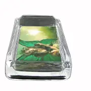 Glass Square Ashtray Fairies Design-005 Custom Fae Faery Imps Pixies Magick