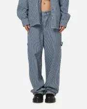 [XXIII] Xxiii Striped Work Pant Navy Stripe - Size 38 38 Navy Stripe