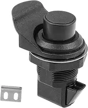 FUNOMOCYA Plastic Stainless Steel Push Button Latch Low Profile Lock for Cabinet Rvs