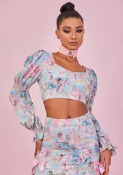 [Sugar Thrillz] Divine Lush Opulence Puff Sleeve Top