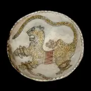 10th Century Persian Leopard Pottery Bowl Replication