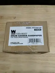 WEN 65910SP120 120-Grit 10" Pre-Cut Ready-to-Wrap Drum Sander Sandpaper, 4-Pack
