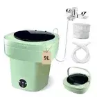 Portable Washing Machine,Upgraded 9L Mini Folding Washer with Spin Dryer,Deep
