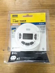 Digital Indoor Timer 7 Day Plug In 125 V Smart Electrician 368-1803 Model DT300