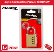 NEW Master Lock 40mm 4-Digit Combination Padlock Brass #604DAUW + Free Ship