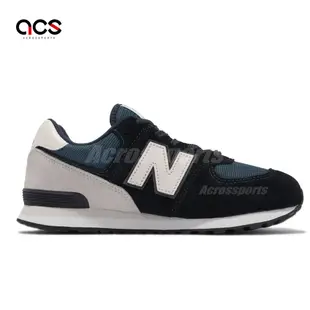 New Balance 休閒鞋 574 W 寬楦 經典款 童鞋 紐巴倫 麂皮 後跟穩定 緩震 百搭 中童 藍 褐 GC574BD1-W