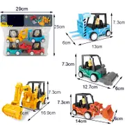 Catzon 4 Pcs Construction Toys for 3 Years Old Pull Back Vehicles Great Gift A