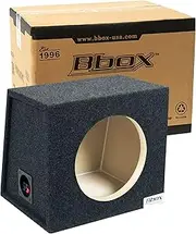 Bbox Single 10 Inch Subwoofer Sealed Enclosure - Car Subwoofer Box & Enclosures - Premium Subwoofer Box Improves Audio Quality, Sound & Bass - Red & Black Spring Terminals - Charcoal
