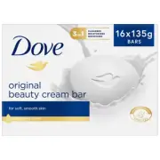 Dove Beauty Cream Bar Original Soap 16 x 135g Soap All Natural Ingredients