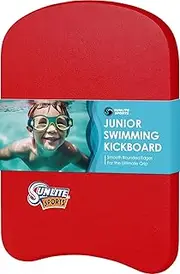 Sunlite Sports Junior Red Kickboard - EVA Foam Pool Paddle Board with Rounded Edges - Lightweight Swimming Training Aid for Kids & Toddlers