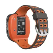 PULUZ For Garmin Forerunner 310XT Two-color Silicone Watch Band(Grey Yellow) Grey Orange