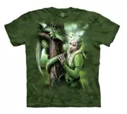 The Mountain Kindred Spirits Fairy Dragon Elf Magical Ann Stokes T-Shirt S-4X
